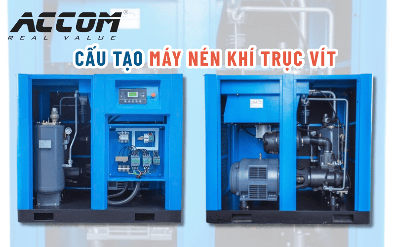 cấu tạo của máy nén khí trục vít