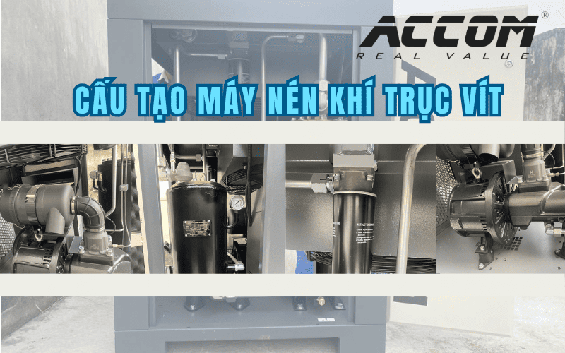 Cấu tạo máy nén khí trục vít