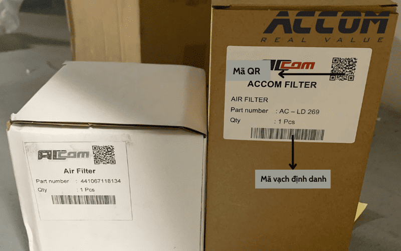 Phân biệt lọc UNI ACCOM chính hãng