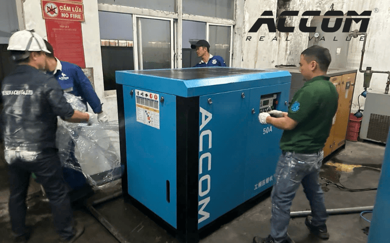 Máy nén khí ACcom EAS Series bản sao tam giác