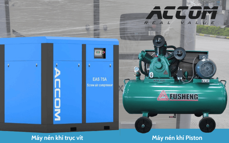 So sánh máy nén khí trục vít và máy nén khí Piston