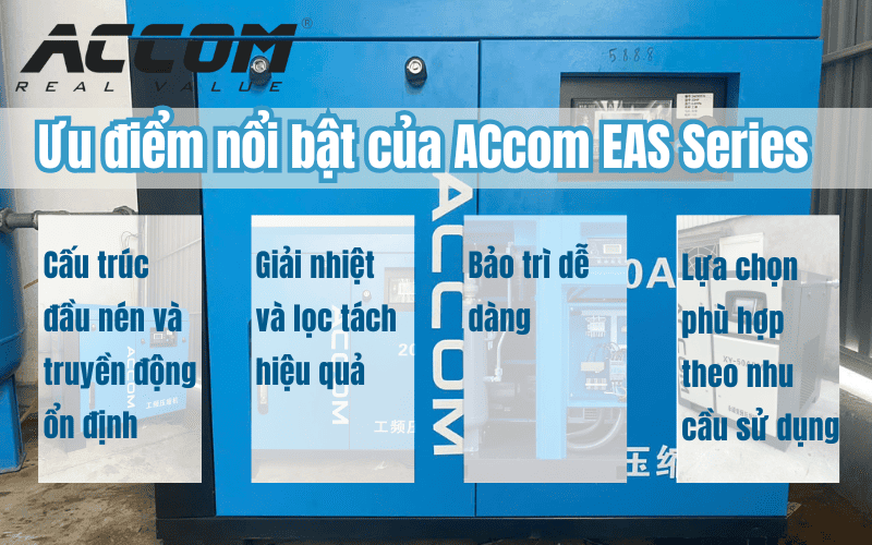 Ưu điểm máy nén khí ACcom EAS Series