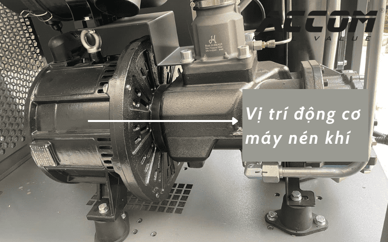 Vị trí của động cơ trong máy nén khí