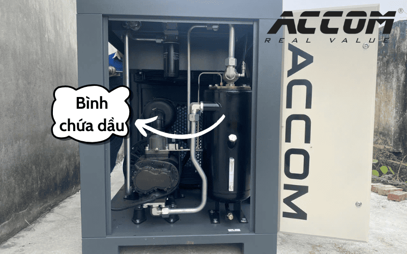 Vị trí của lọc tách dầu trong máy nén khí