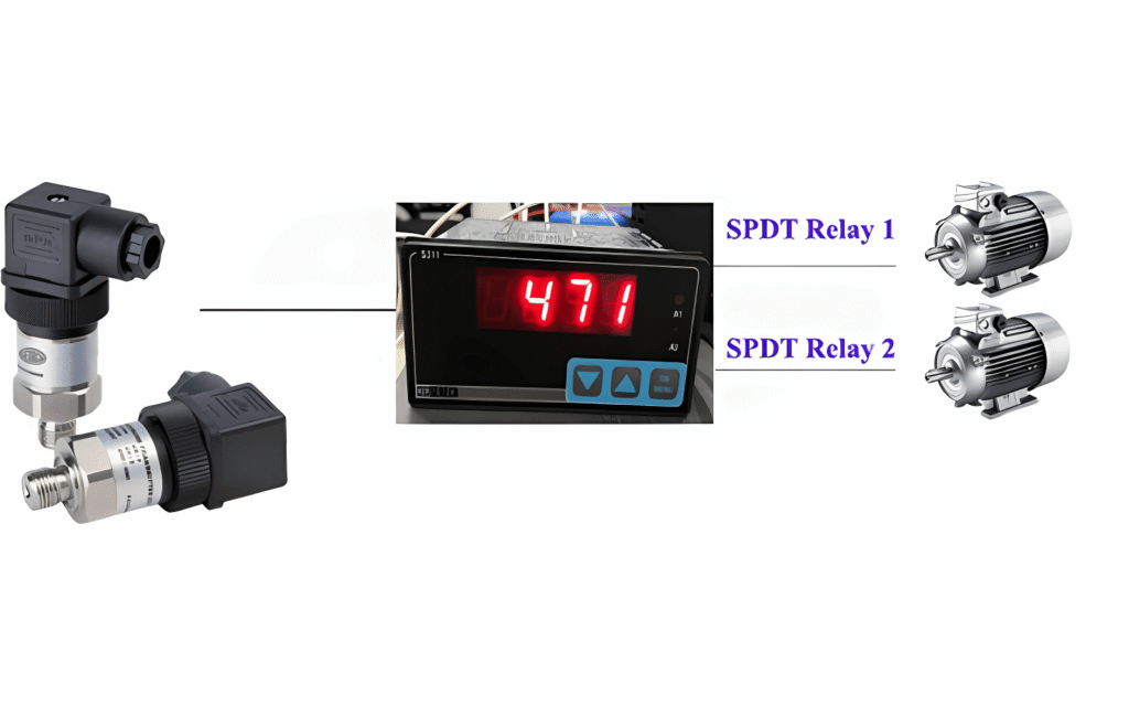 bộ chuyển đổi tín hiệu cảm biến áp suất máy nén khí
