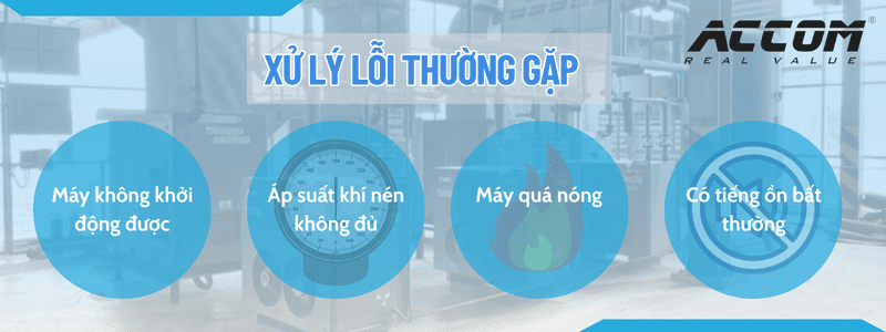 Xử lý Lỗi thường gặp khi lắp đặt máy nén khí