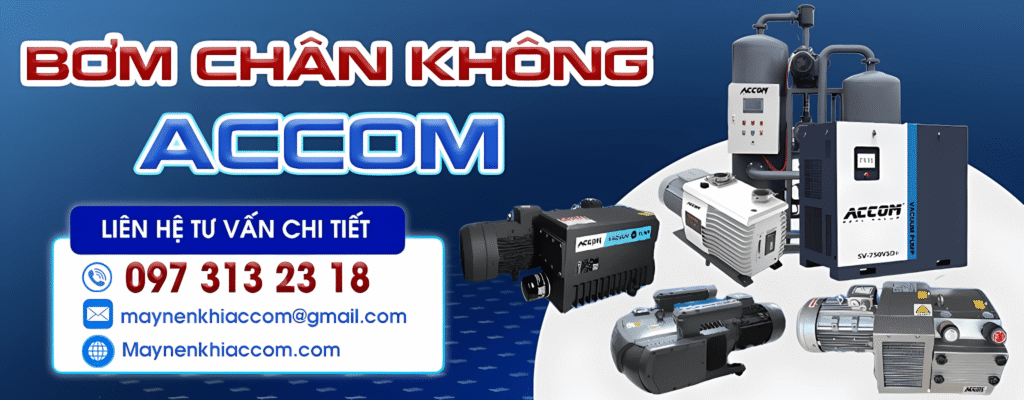 Liên hệ tư vấn máy bơm chân không ACcom vòng nước