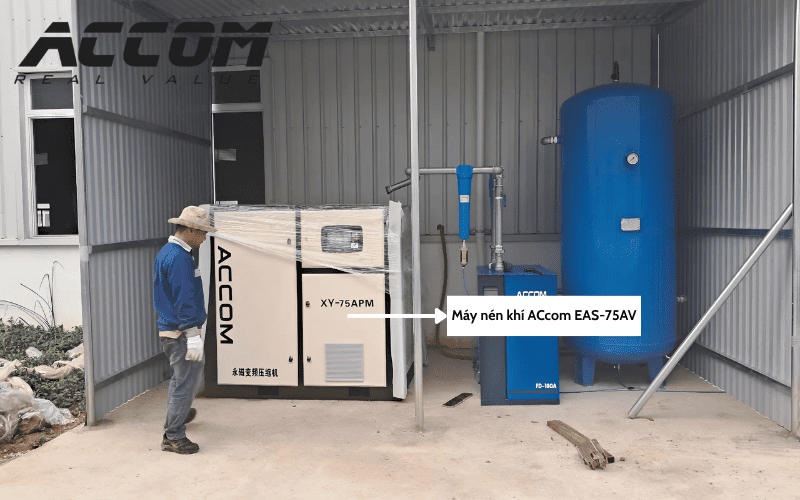 Máy nén khí ACcom EAS series thực tế