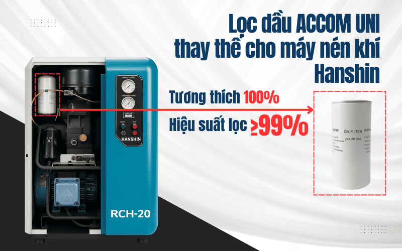 Lọc dầu ACCOM UNI thay thế Hanshin