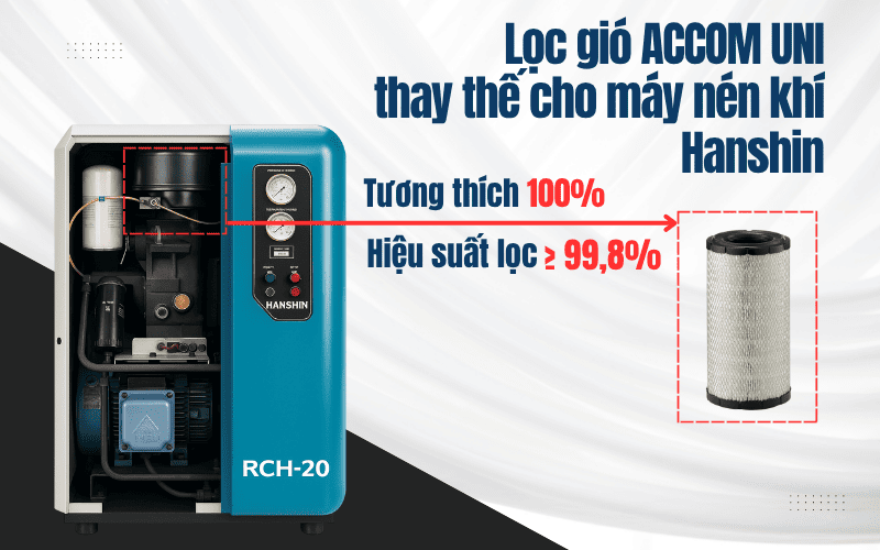 Lọc gió ACCOM UNI Hanshin thay thế 1:1