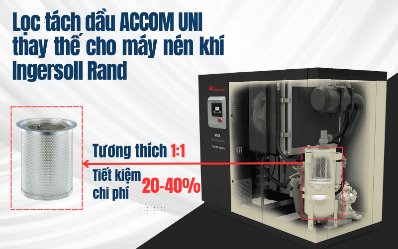 Lọc tách dầu ACCOM UNI thay thế cho máy nén khí Ingersoll Rand