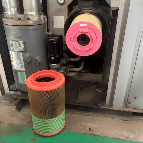 Thay thế lọc gió ACCOM UNI cho máy nén khí Hitachi